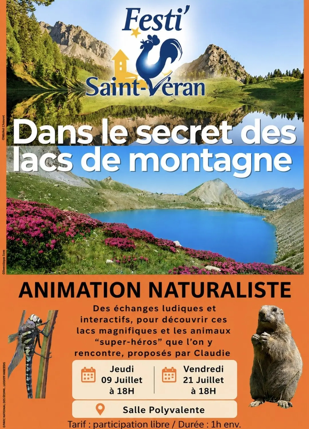 affiche dans le secret des lacs de montagne